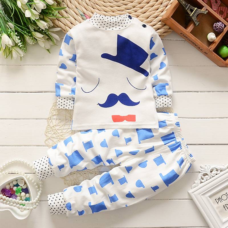 Newborn baby clothes set Winter Cartoon baby boy Clothes 2PCS Cotton baby girl clothes set soft underwear infant set