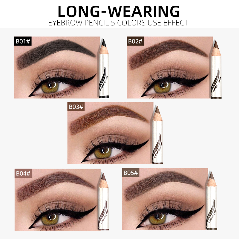 5 PCS Waterproof Eyebrow Pencil 5 Colors Eyebrow Pen for Women Beauty Cosmetic Eyebrow Pencil Cosmetics Tool