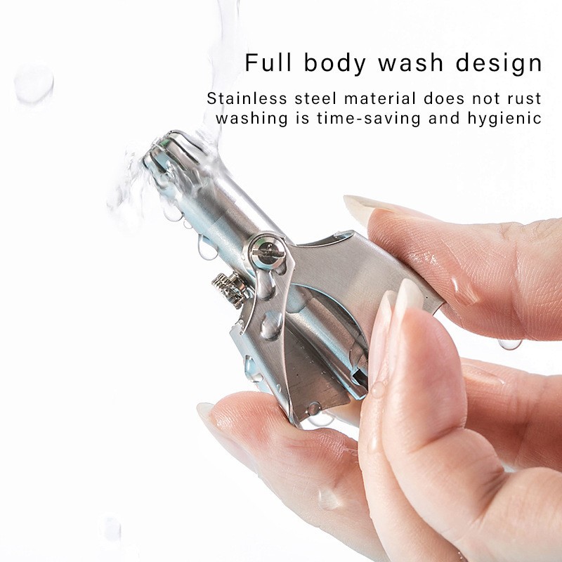 Nose Hair Ear Trimmer For Men Stainless Steel Manual Washable Portable Tondeuse Nez Hair Remover Nose Vibrissa Razor Shaver