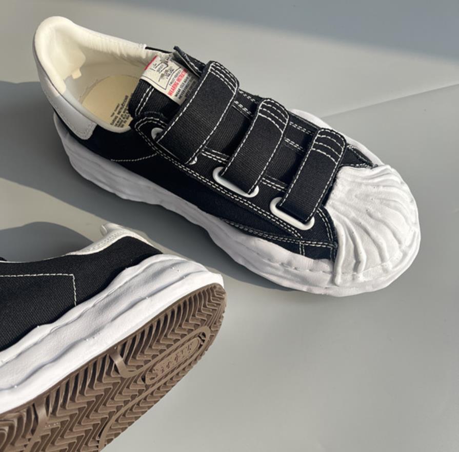shell head magic tape mmy men's and women's thick sole height increasing dissolving canvas board shoes