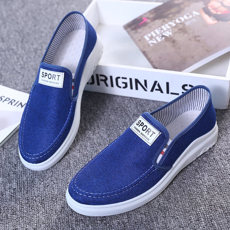 Canvas shoes Old Beijing cloth shoes Korean version denim student shoes Low top casual men's shoes