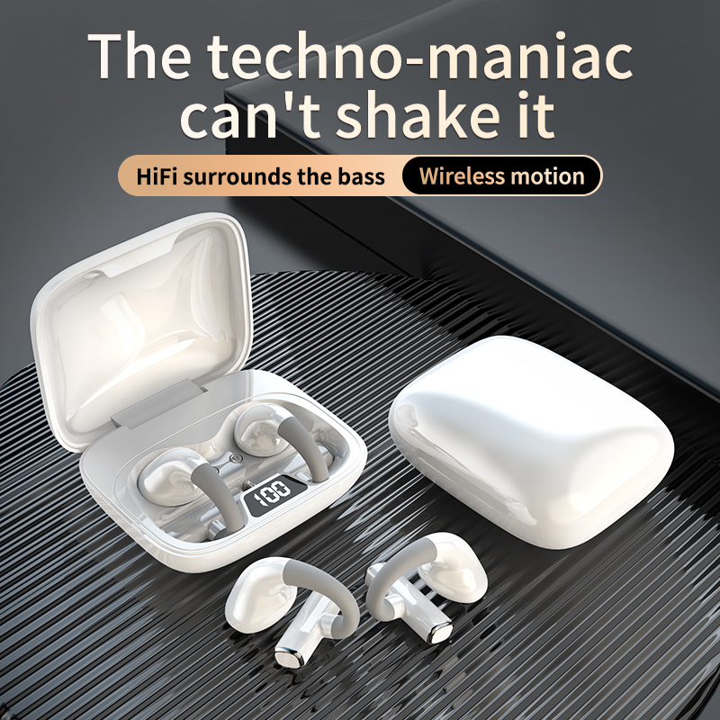 Sport Wireless Headphone HIFI Surround Subwoofer Bluetooth 5.3 TWS Earphone Ear-Clip Comfortable To Wear Bone Conduction Concept