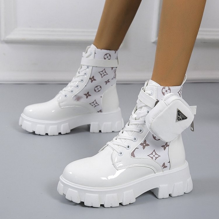 Martin boots new female boots round toe ladies motorcycle boots rider boots wedges