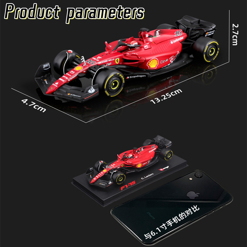1:43 higher than the United States, Ferrari Formula F1-75 racing alloy car models, decorative parts, car models collection