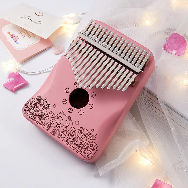 17 Keys Kalimba Thumb Piano Mahogany Body Musical Instruments With Learning Book Kalimba Piano Christmas Gift