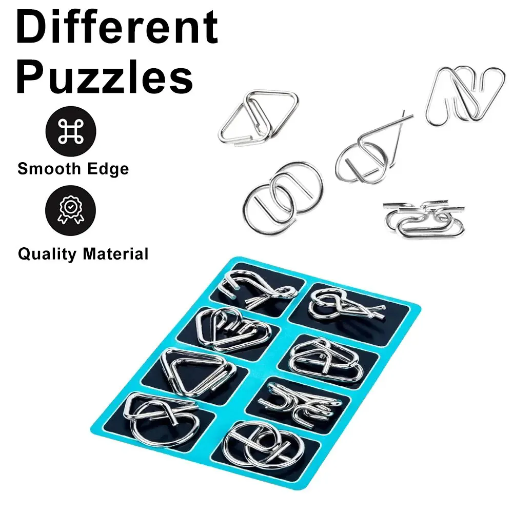 8 Montessori Series Metal Educational Toys Intelligence Interactive Game Unlock Widgets Kids Stress Relief Unique Toy