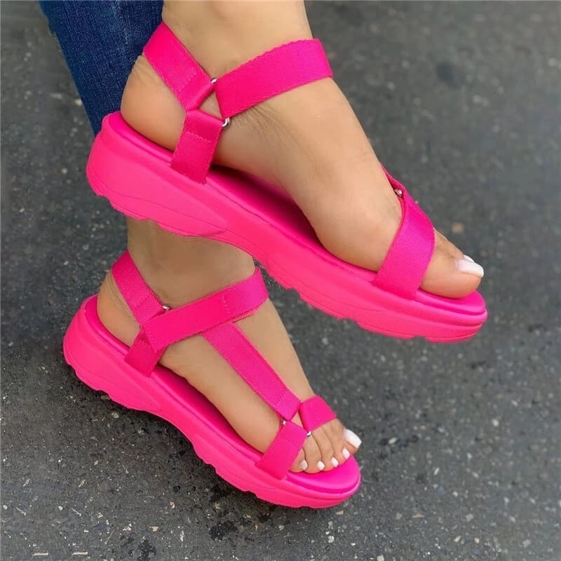 2023 New Big Size 43 Multi Colors Casual Shoes Beach Sandals Woman Flat Comfortable Sandals Female Light Sandales pour femmes