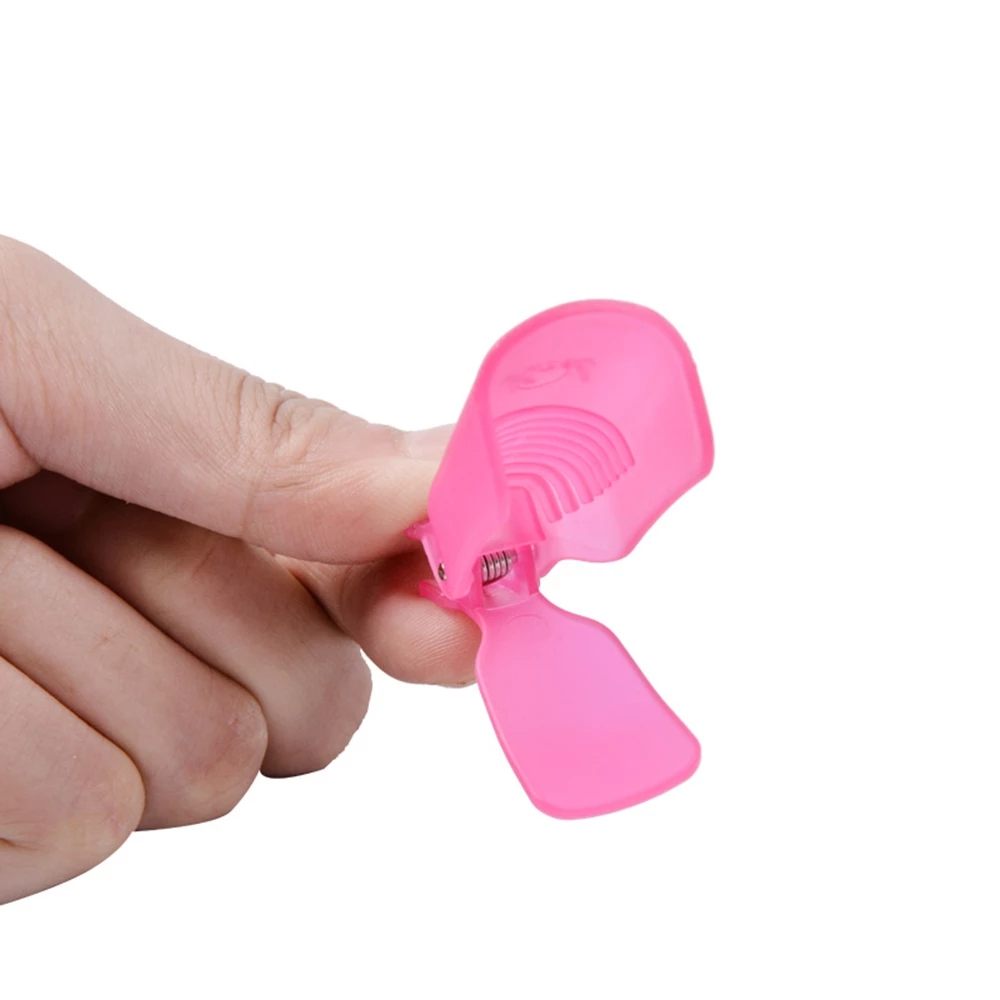 5PCS Plastic Nail Art Soak Off Cap Clip UV Gel Polish Remover Wrap Tool Nail Art Tips for Fingers Nail Polish Remover Nail Tool