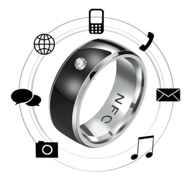 NFC Multifunctional Finger Ring Intelligent Wearable Connect Android Phone Equipment Waterproof Smart Technology Ring Jewelry