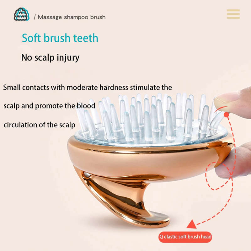 Silicone Head Body Scalp Massage Brush Shampoo Hair Washing Shower Comb Hair Care Massage Comb Spa Hair Accessories