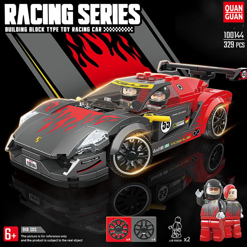 Quan Guan 100144 Compatible Lego Building Block Children's Toy Boy Porsche 918SRS Small Particle Building Block
