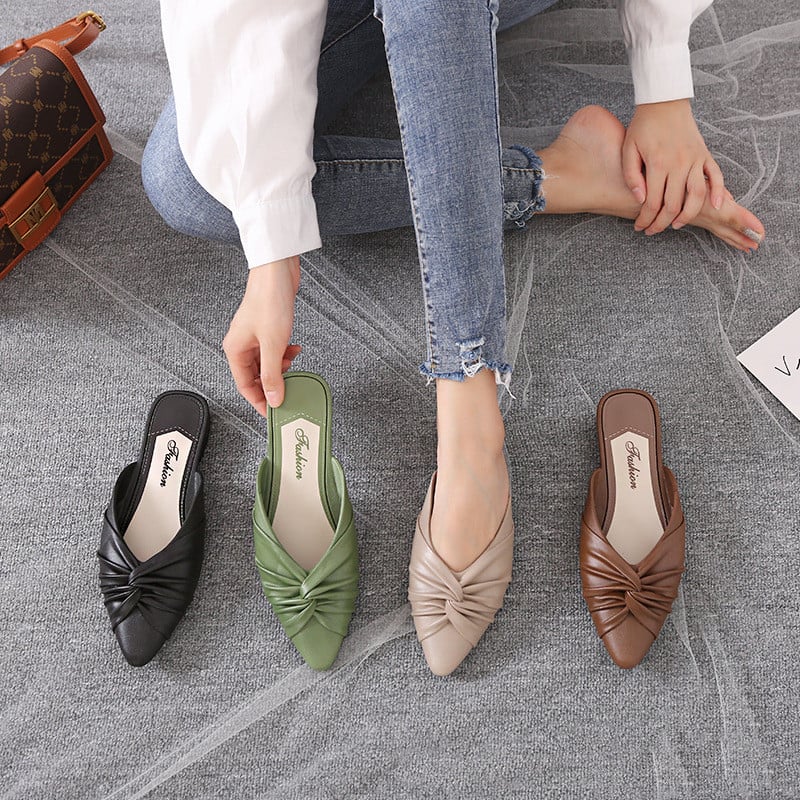 New Fashion Half Slippers for Women Outwear Foreign Trade Slippers Cross border E-commerce Plastic Women's Shoes Fashion Fa