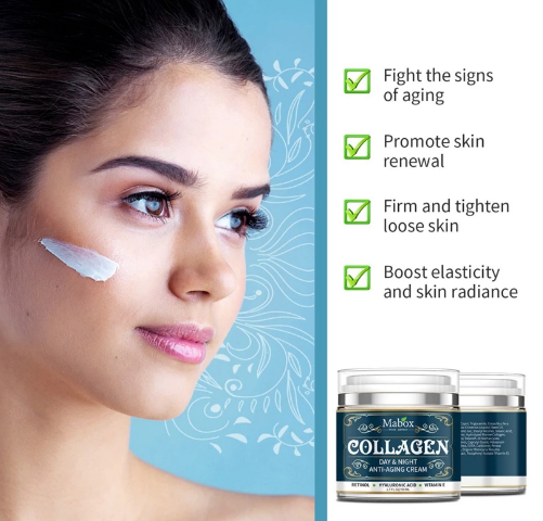 Vitaming C Collagen Anti-Aging Cream, Retinol Face Cream, Hyaluronic Acid, Moisturizing Vitamin E, Skin Whitening Cream