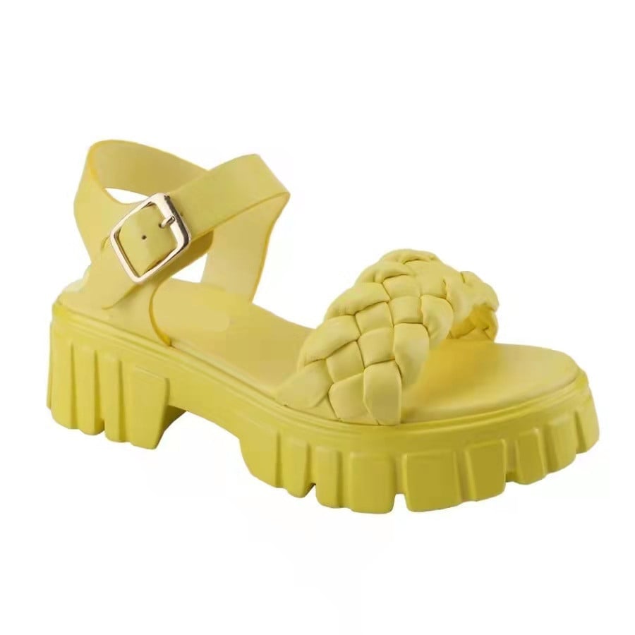 Women Sandals New Heels Woman Platform Wedges Shoes Ladies Summer Sandals Buckle Non-slip Beach Sandals Plus Size 35~43