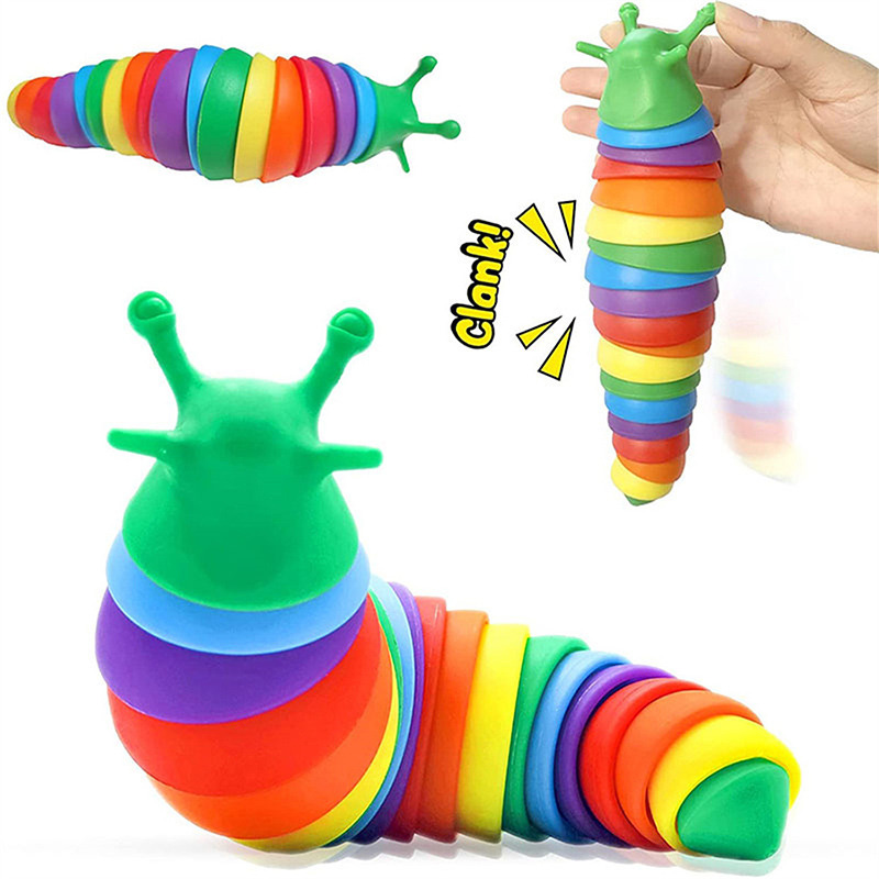 2023 Toy Fat Brain Slug Articulated Flexible 3D Slug Fidget Toy All Ages Relief Anti-Anxiety Sensory Toys for Children Aldult1
