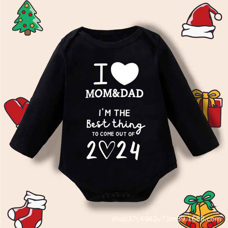 Infant Newborn My First Christmas Rompers Baby Boys Girls Bodysuit Born Crawling Long Sleeve Jumpsuits Festival Party Gifts