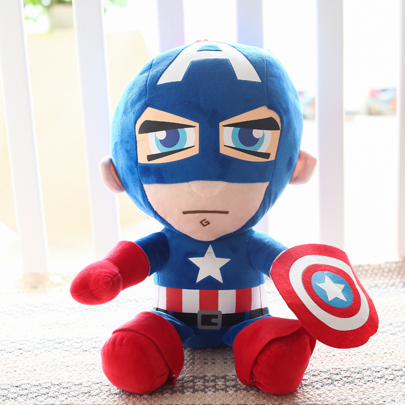 27cm Man Spiderman Plush Toys Movie Dolls Marvel Avengers Soft Stuffed Hero Captain America Iron Christmas Gifts for Kids &
