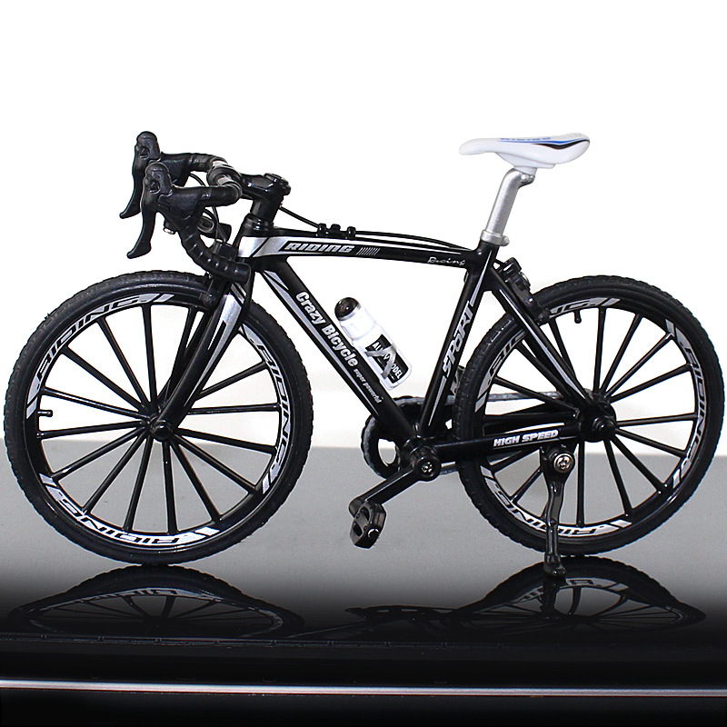 1:10 Diecast Bicycle Alloy Miniature Finger Racing Boys Bike Model Ornament Living Room Kids Gift Children Toy Office Crafts