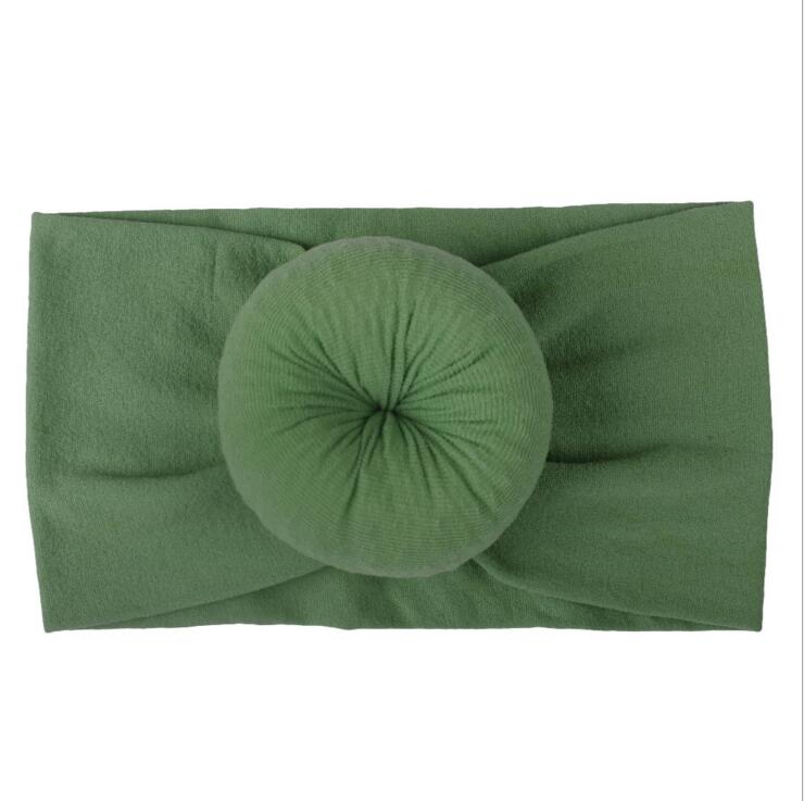 New Knit Fabric Round Headband Turban For Baby Children Wide Stretch Headbands Hairband Hair Accessories