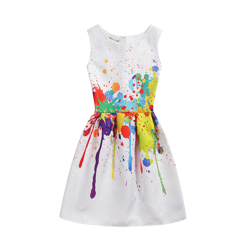 Girls Spring New Butterfly Print Vest Skirt Korean Small and Medium Girls One Piece Children's Skirt