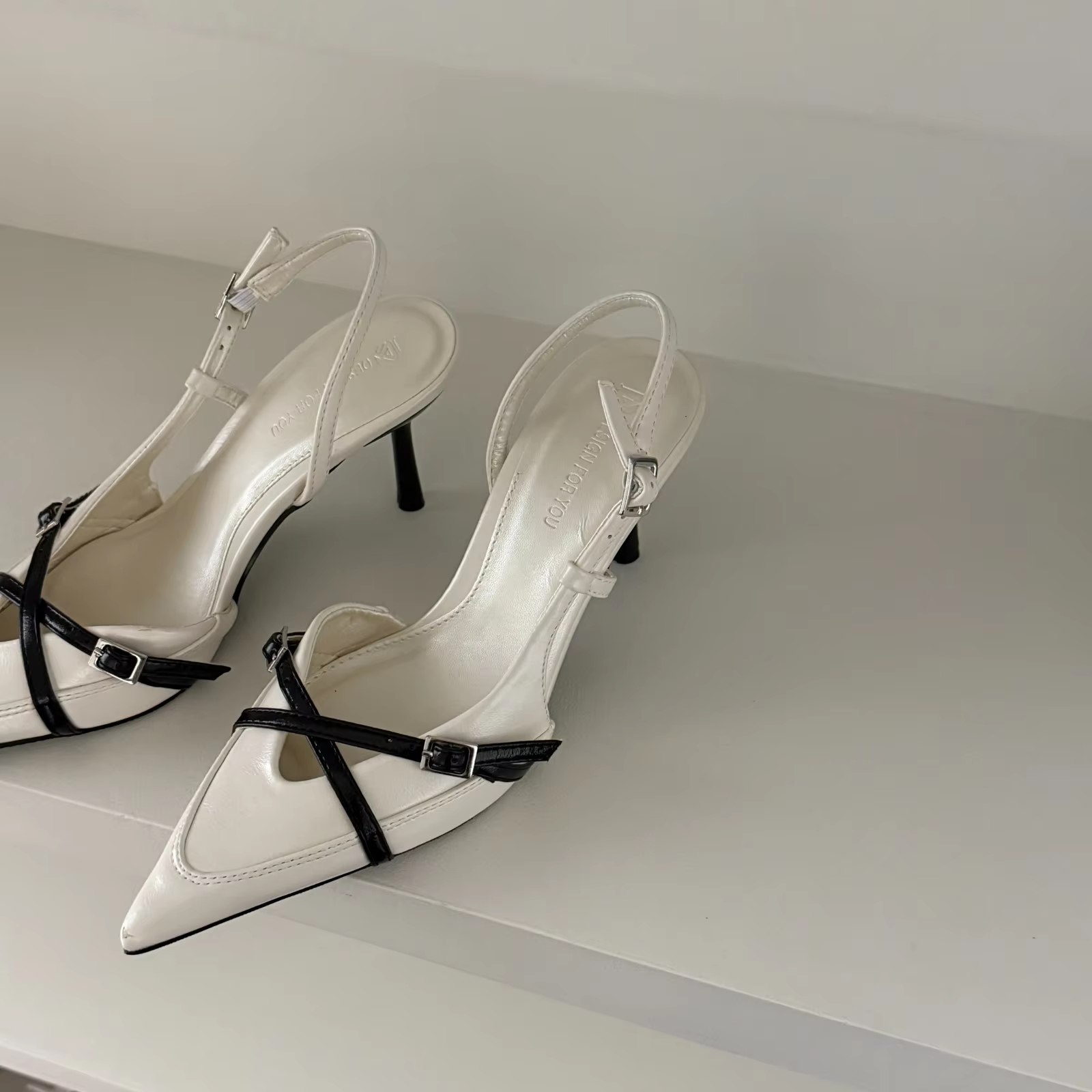 2025 New Women's Jeans Heeled Sandals Pointed High Heel Office Lady Shoes Beautiful Women high heels Shoes sandalias mujer