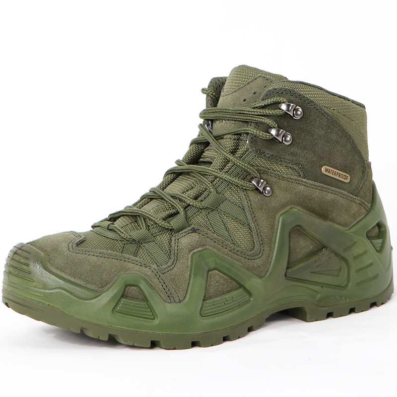 2024 leather Outdoor Mountain Climbing Shoes Desert Trekking Footwear Men's waterproof Hiking Boots