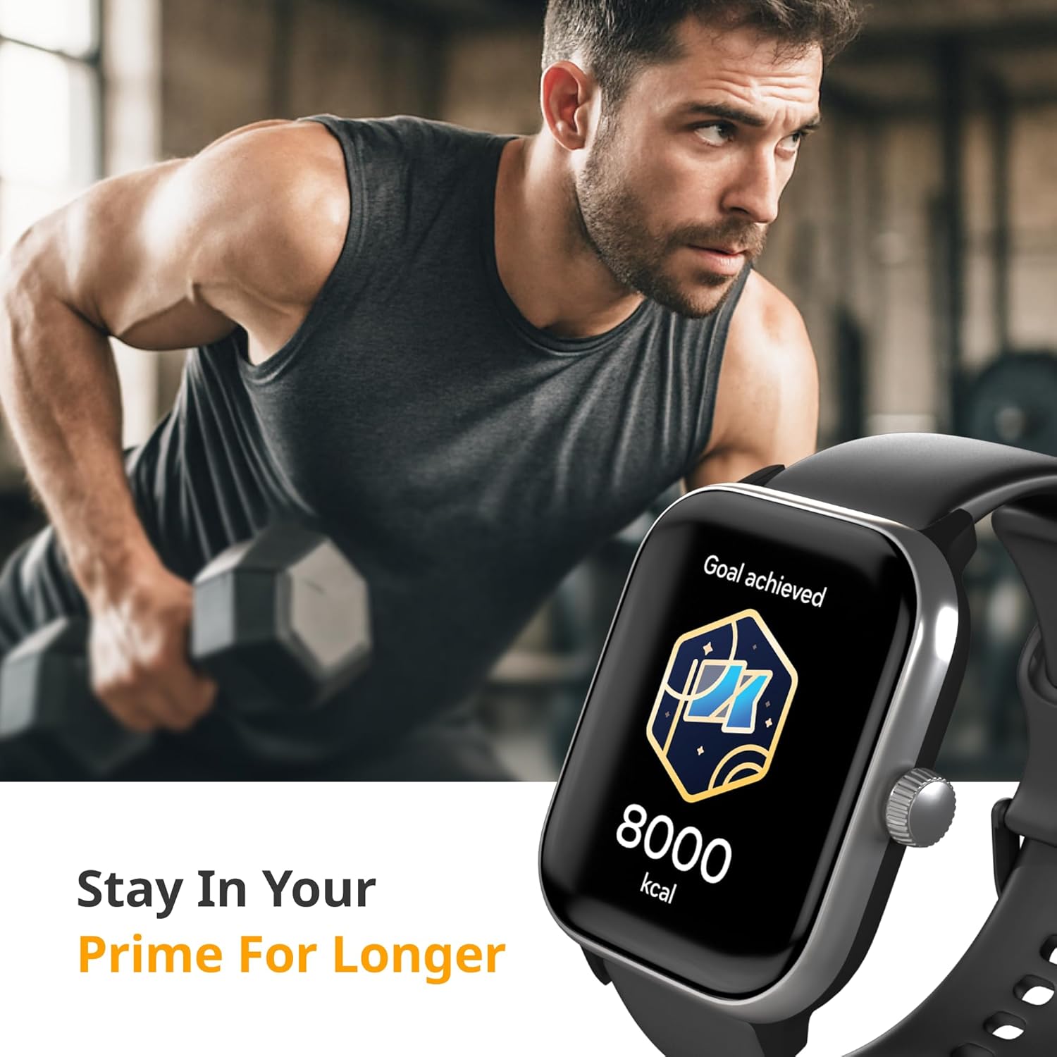 Spade & Co Health Smartwatch 4 - Smartwatch for Men & Women, Heart Rate, Sleep & SpO2 Monitor, Pedometer, Fitness Tracker, Answer/Make Calls IP68 Wate