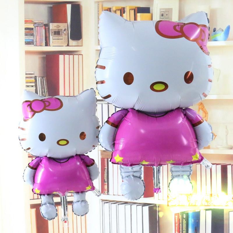 116*65cm Big Size Hello Kitty Cat Foil Balloons Cartoon Birthday Wedding Decoration Party Inflatable Air Balloons Classic Toys