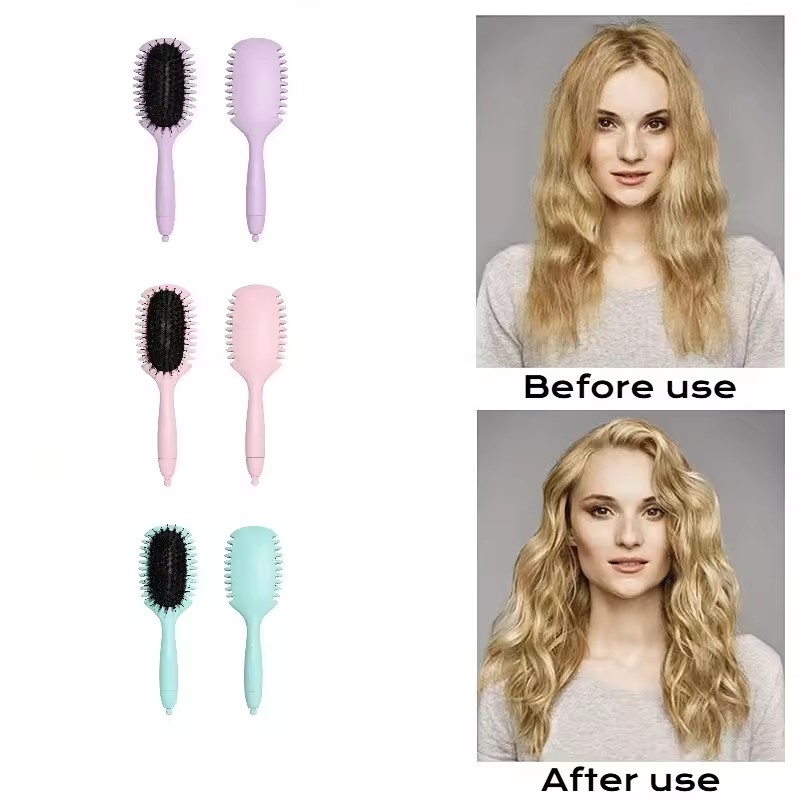 1PC Spring Cushion Hair Brush Natural Boar Bristle Volumizing Comb for Curly Hair Scalp Massage Detangling Tool Frizz Control