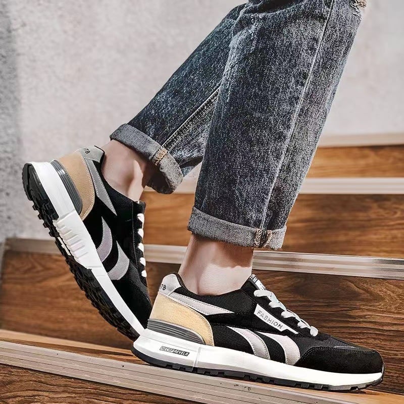Women's Colorblock Casua Sneakers Slip OnRound Toe Low-top Wear-resistant Non-slip ShoesVersatile Outdoor Shoes