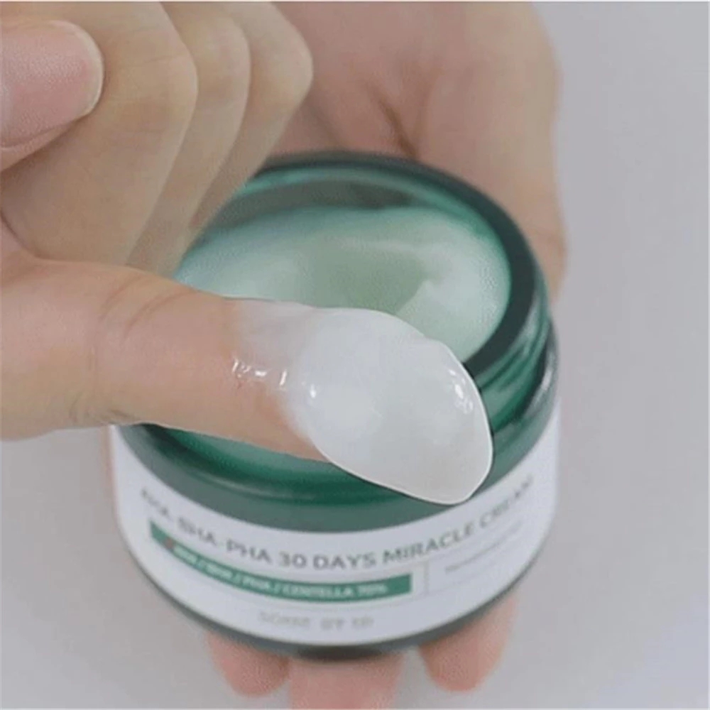 Korean Cosmetics Tea Tree Cream AHA BHA PHA 30 Days Miracle Cream Face Care Acne Treatment Whitening Oil Control Moisturizer