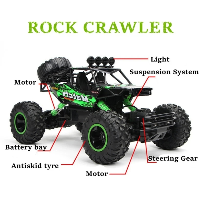 1:12/1:16 4WD RC car with Led lights 2.4G radio high-speed racer dual motor drive off-road control truck Children's toy Gift