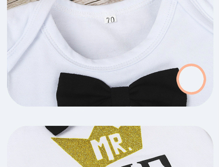 Baby short-sleeved summer boy birthday bow tie robe romper suspenders shorts baby clothes