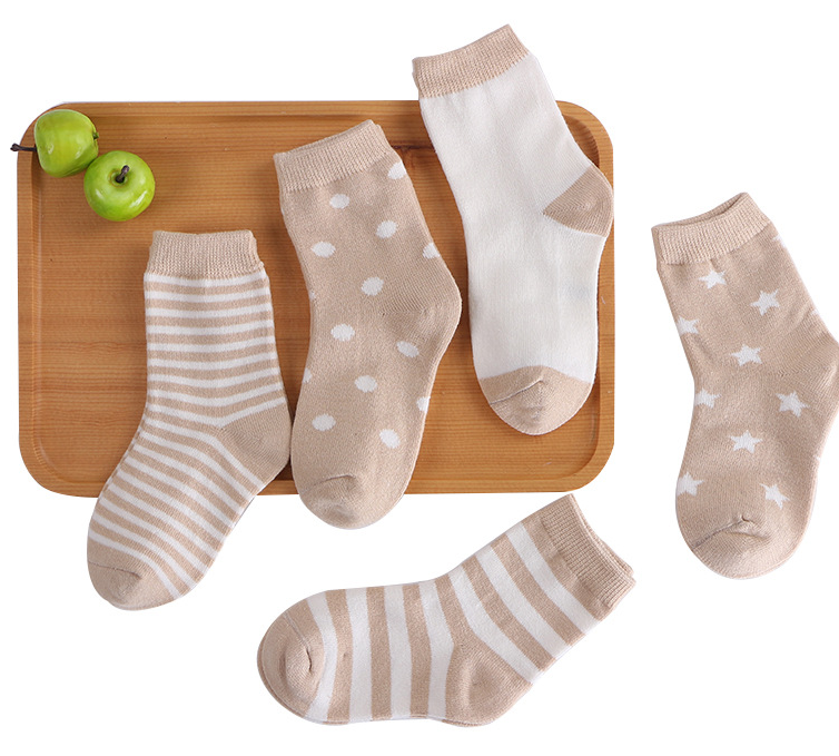 5PS/ Cotton children's socks cotton socks cute cartoon baby socks baby