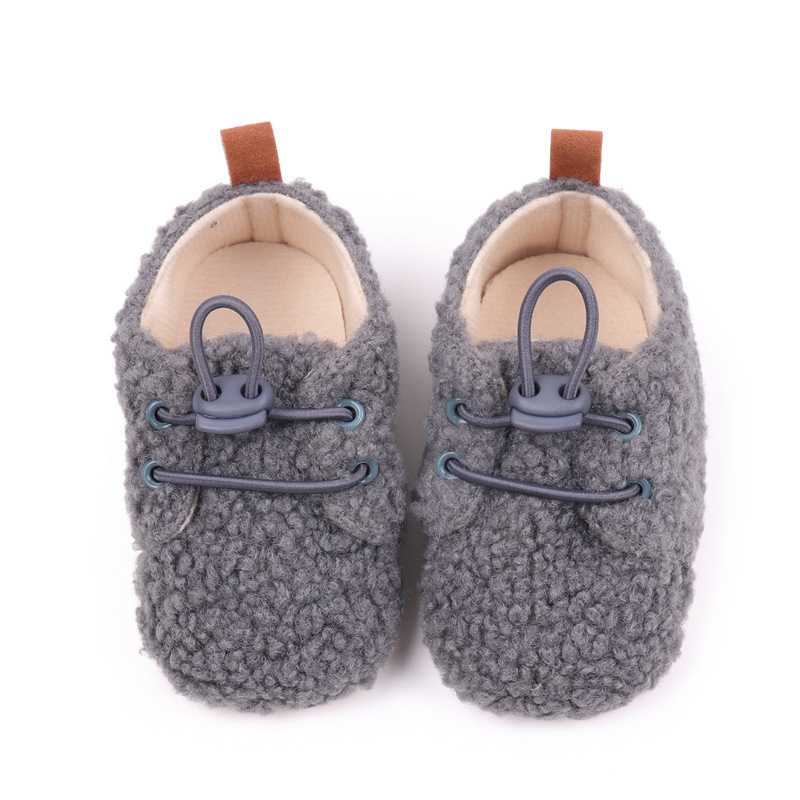 Baby Winter Shoes Soft Cotton PVC Sole Anti-slip Warm Prewalk Sneaker for Newborn Toddler Boys and Girls