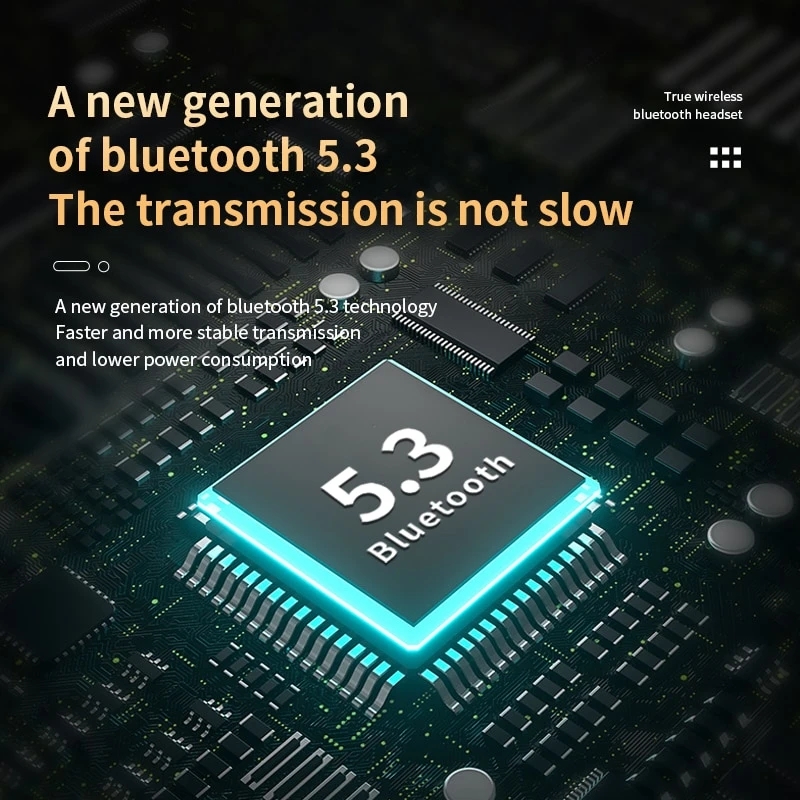 M90 Bluetooth Headset Noise Reduction Stereo Bluetooth 5.3 Ultra Long Standby Power Display TWS Wireless Headset