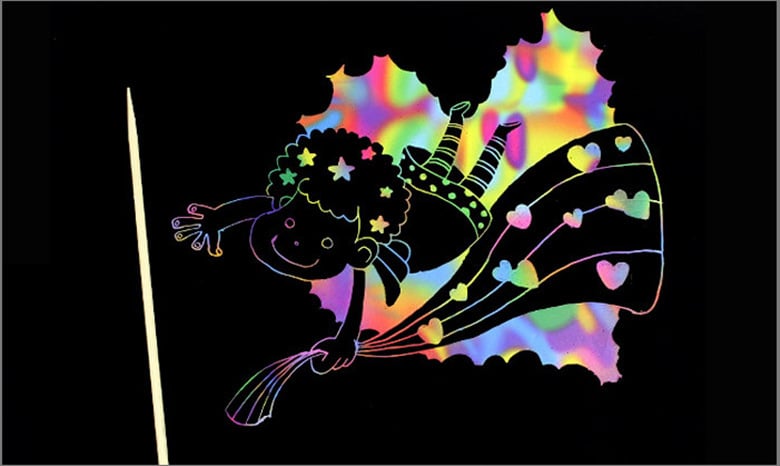 1PC Scratch-off color art drawing book, no need for paint, free creation diy drawing book. Rainbow scratch-off paper