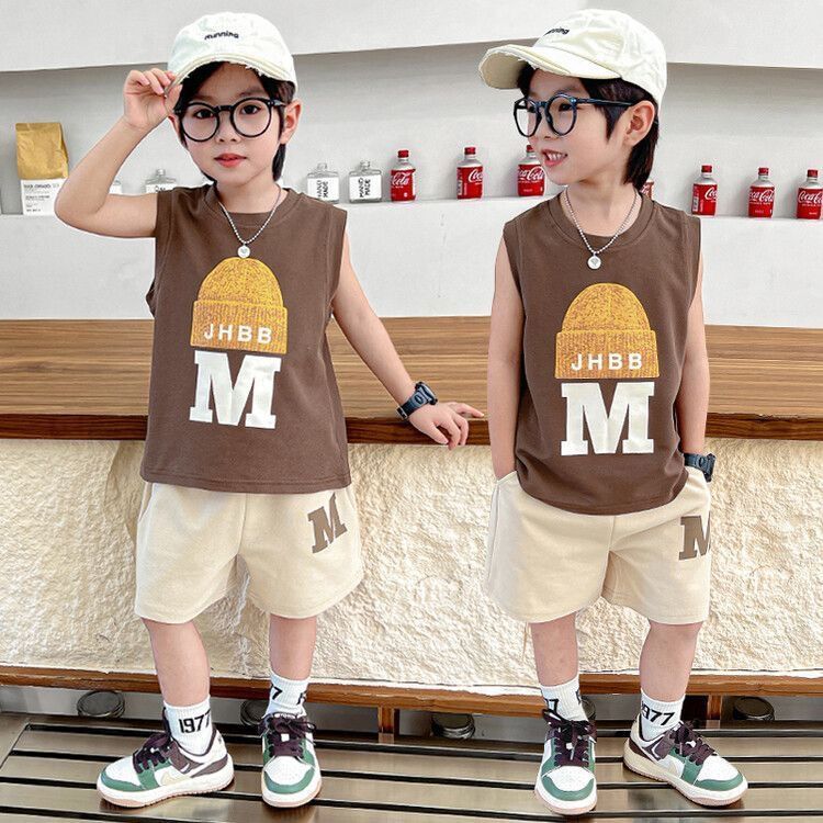 Children Sets Kids Clothes Boys Girls Vest Suit Summer Children's Clothing baby T-Shirts Shorts Tank Top Sleeveless