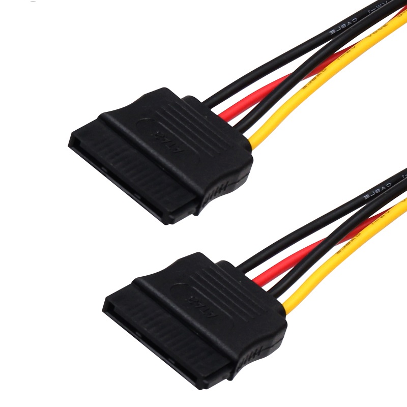 15Pin SATA Male to 2 Female 15Pin Power supply HDD Splitter Adapter Connector Power Cable for PC Computer