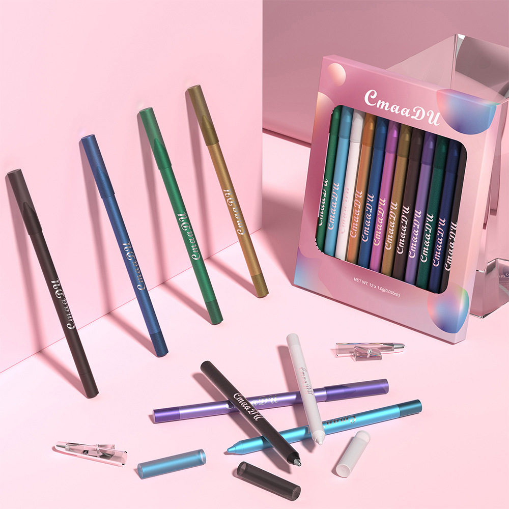 CmaaDu 12 color Lying Silkworm eye shadow eyeliner Universal Pen