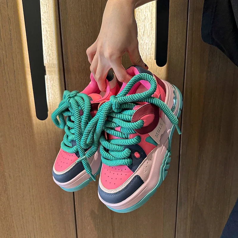 Summer Shoes Ladies Wedge Basket 2024 Round Toe Clogs Platform Casual Female Sneakers Sports New Cross Creepers Cross-tied Basic
