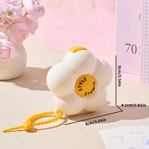 1pc Beautiful Flower Shaped Storage Box, Mini Portable Medicine Box, Earrings, Jewelry Storage, Waterproof Dividers, Pill Box
