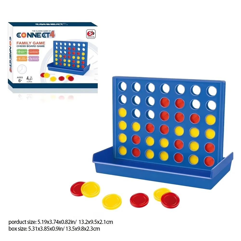 Four-link Chess Game CONNECT4 Three-dimensional Four-link Chess Classic Game Chess Children's Puzzle Board Game