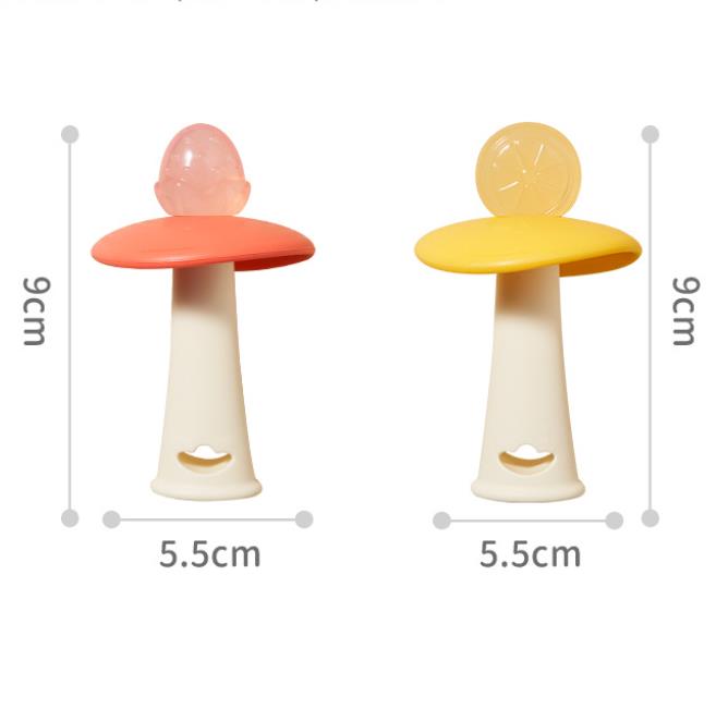 1PC Baby silicone grinding stick, toddler soothing toy, anti eating hand tool, baby mushroom chew toy grinding stick