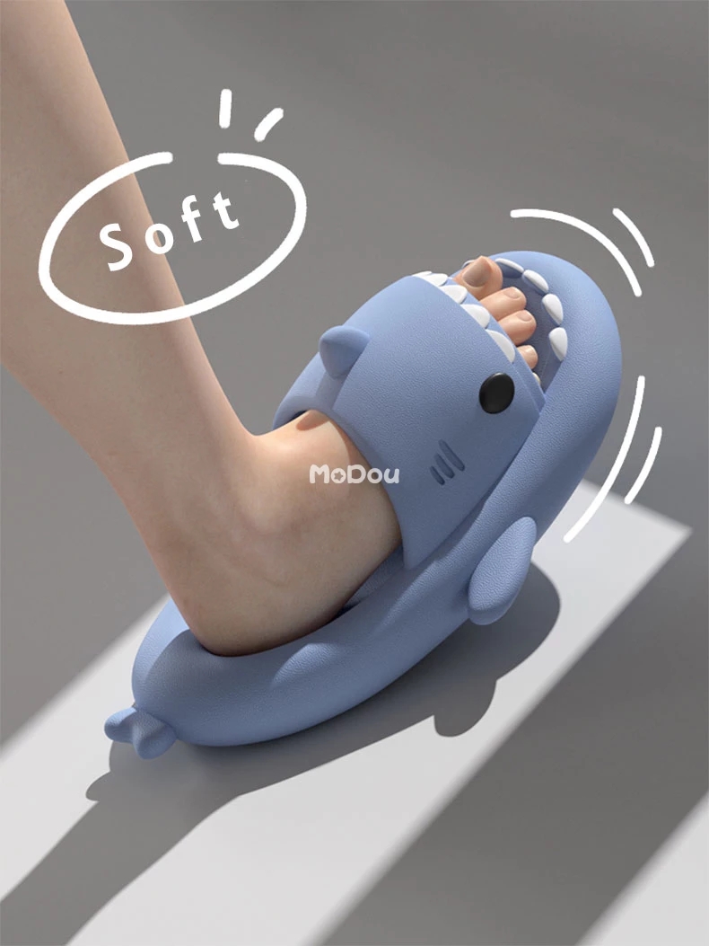 New Summer SlippersLovely Shark Shape Slides Outdoor Women Shoes Kids Children Flip Flops Men Couples Cartoon EVA chaussons