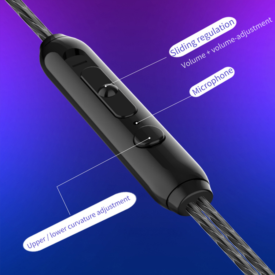 Sport sweatproof wired in-ear Earphone portable gaming headset bass stereo earphones with microphone for Android Phone