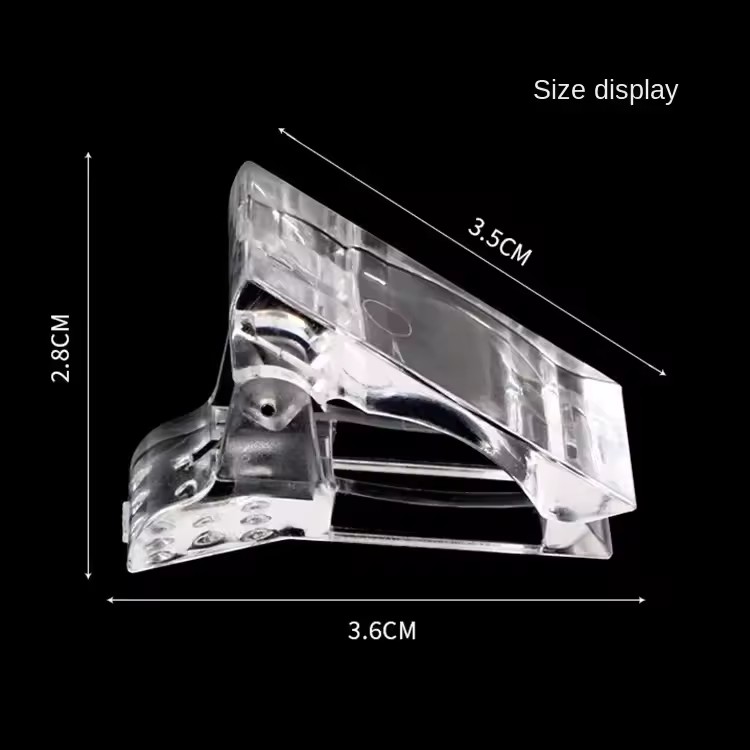 5Pcs Professional Nail Art Transparent Crystal Clip FakeNail Clip Gel Quick Fingernail Extension UV Assistant Nail Accessories