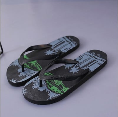 new color striped flip flops beach shoes men's and women EVA slippers home shoes domestic export XS055