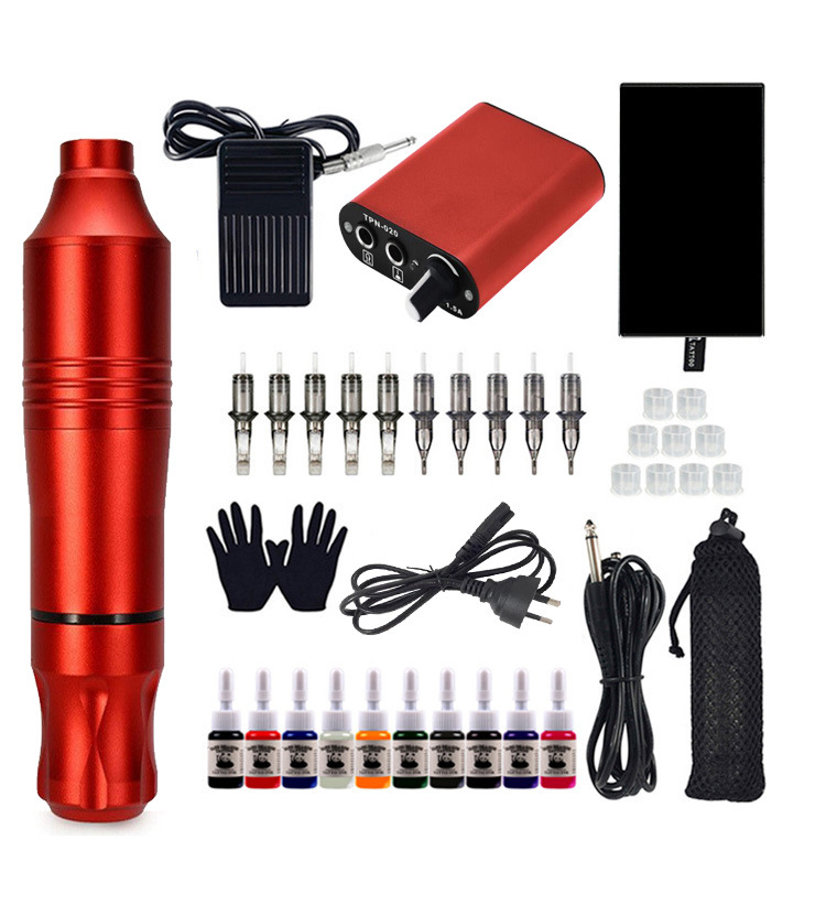 Complete Tattoo Machine Kits Power Supply Rotary Pen With Cartridge Needles Permanent Makeup Machine for Tattoo Se
