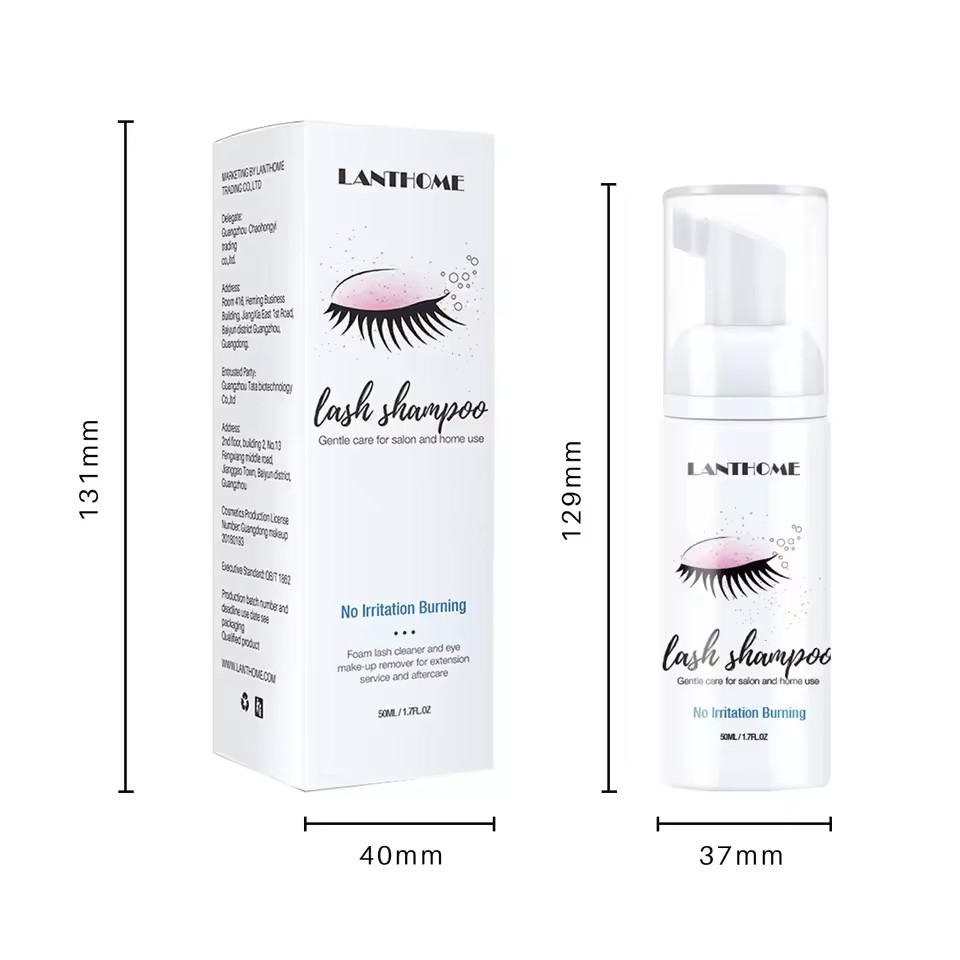 Lianbiquan Eyelash Shampoo Cleansing Shampoo for False Eyelash Gel Makeup Remover Mousse Lash Eyelash Shampoo